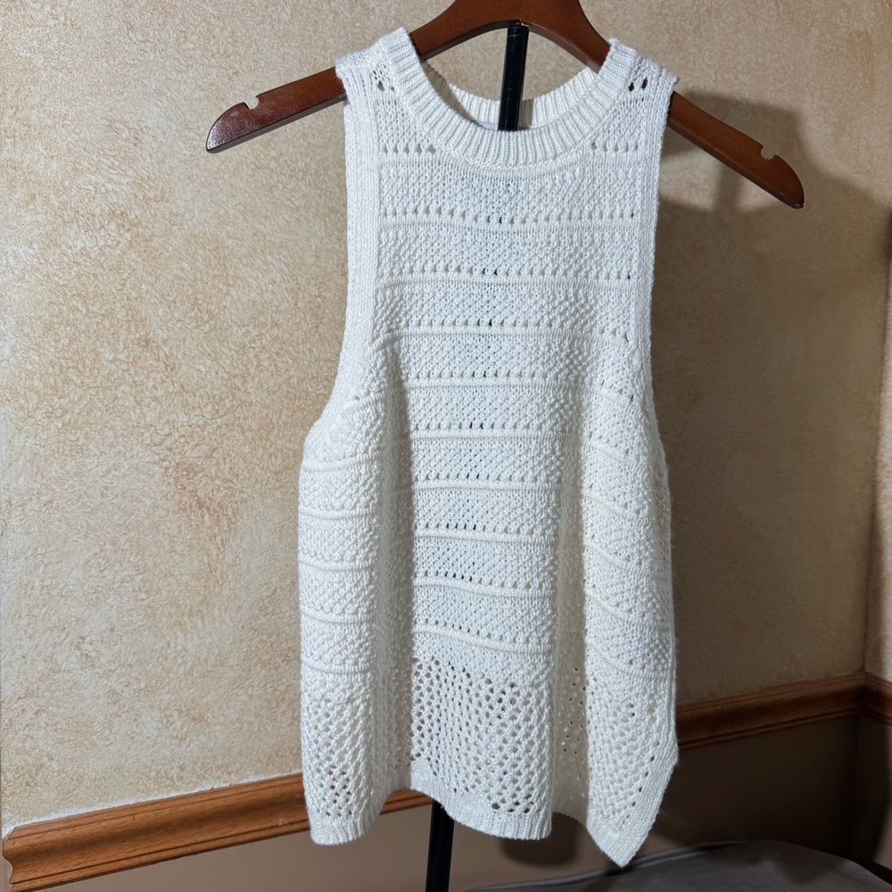 SO Women's White Knit Tank Top New Size:M